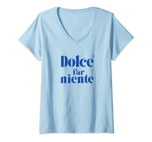 Damen Dolce Far Niente #5 – Ruhiger Urlaub T-Shirt mit V-Ausschnitt Damen Dolce Far Niente #5 – Ruhiger Urlaub T-Shirt mit V-Ausschnitt von Atelier Gaudard