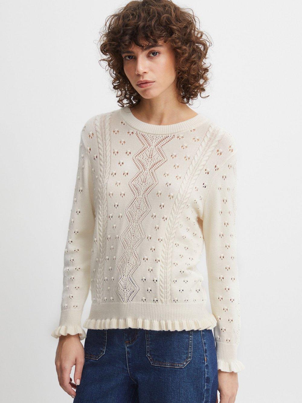 Atelier Rêve Strickpullover Damen Viskose Rundhals gemustert, beige von Atelier Rêve