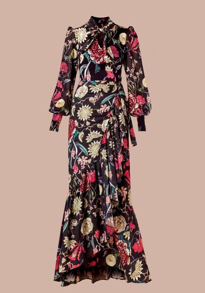 Atelier SNOW Set Body mit Schleifenkragen + Maxi-Wickelrock Camellia von Atelier SNOW