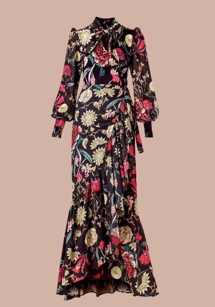 Atelier SNOW Set Body mit Schleifenkragen + Maxi-Wickelrock Camellia von Atelier SNOW