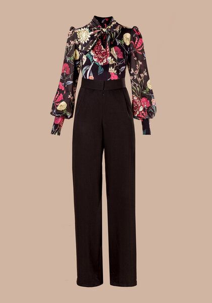 Atelier SNOW Set Body mit Schleifenkragen + Marlenehose Elena aus Bio-Lyocell von Atelier SNOW