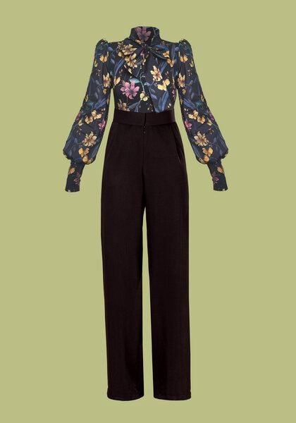 Atelier SNOW Set Body mit Schleifenkragen + Marlenehose Elena aus Bio-Lyocell von Atelier SNOW