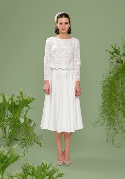 Atelier SNOW Zweiteiliges Brautkleid Langarm Top Lily-Alyssien von Atelier SNOW