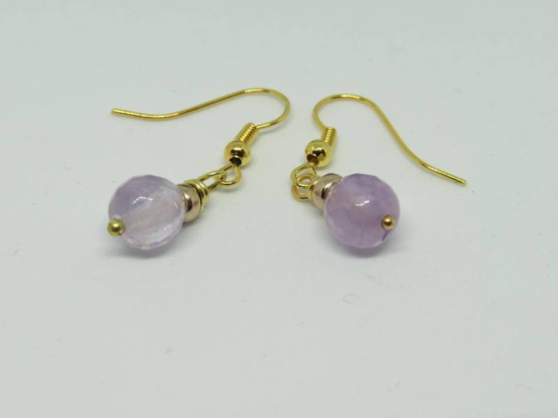 Lila Amethyst Hängeohrringe Gold Filled, Februar Geburtsstein von Atelier11Design