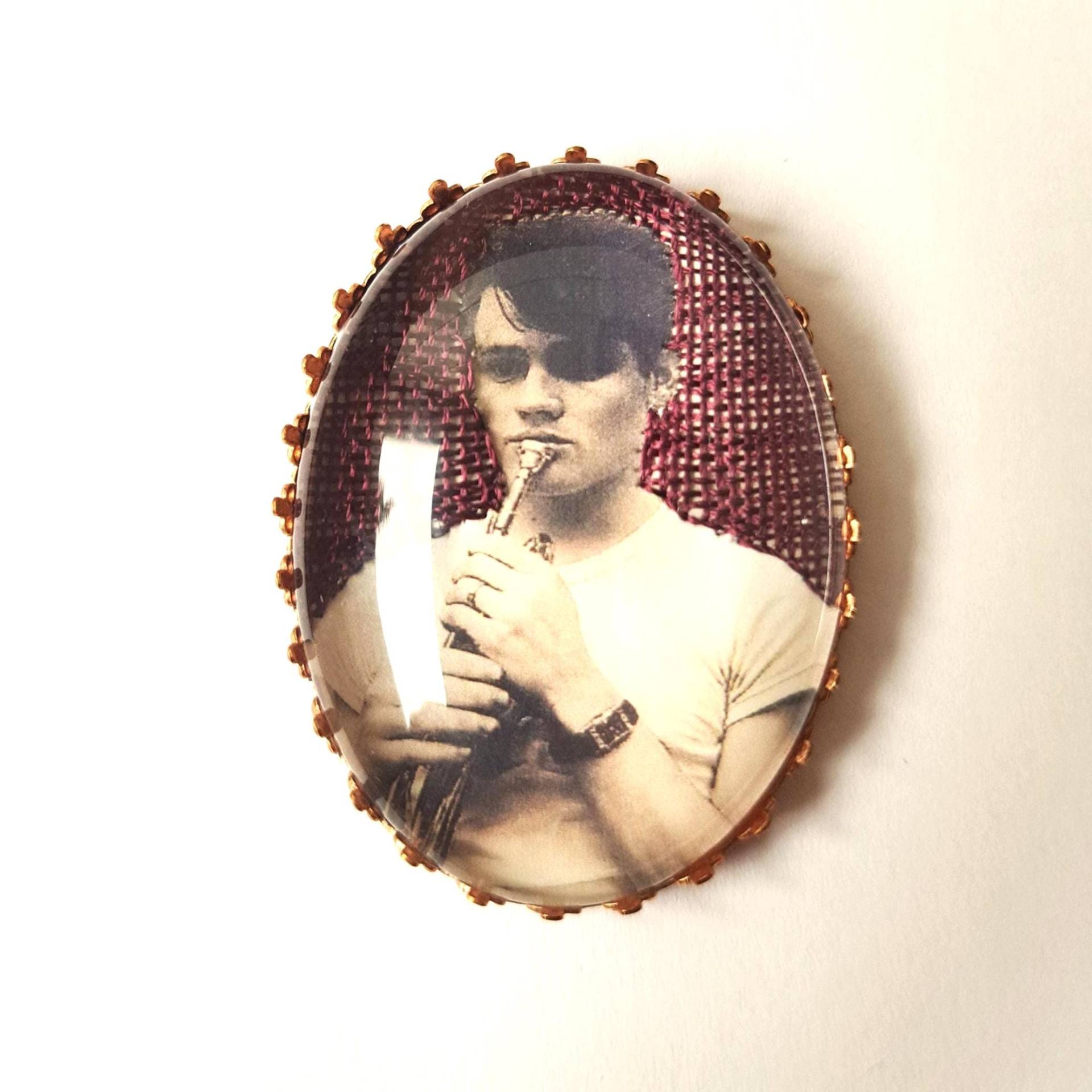 Chet Baker Handbestickte Brosche von AtelierAgueda