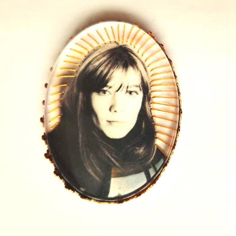 Handbestickte Brosche Von Françoise Hardy von AtelierAgueda