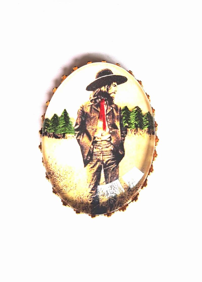 Handbestickte Brosche Von George Harrison Handbestickte Brosche Von George Harrison von AtelierAgueda