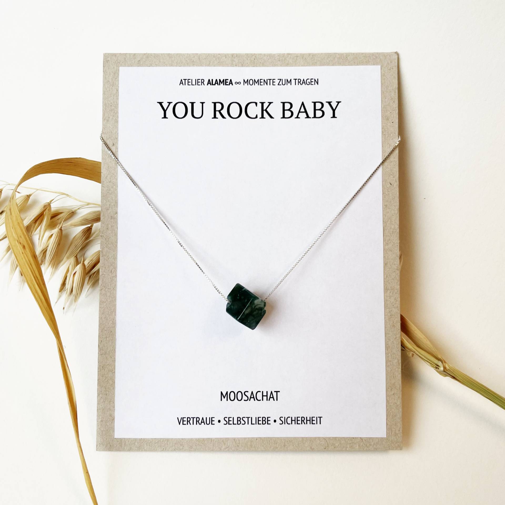 Edelstein Moosachat Kette Goddess Necklace Selbstliebe Motivation Prüfung Geschenk Weihnachtsgeschenk 925Er Silber Vergoldet Edelstein Moosachat Kette Goddess Necklace Selbstliebe Motivation Prüfung Geschenk Weihnachtsgeschenk 925Er Silber Vergoldet von AtelierAlamea
