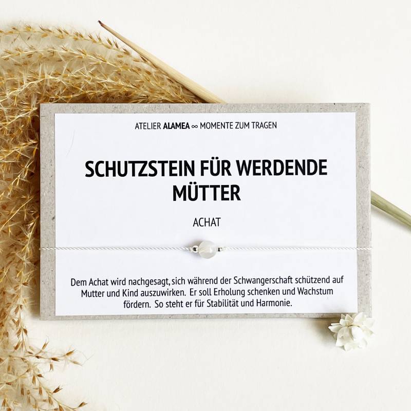 Glücksbringer Werdende Mütter Schwangerschaft Schutz Armband Schutzstein Heilstein Recycling Silber Schmuck Talisman Geburt Geschenk von AtelierAlamea