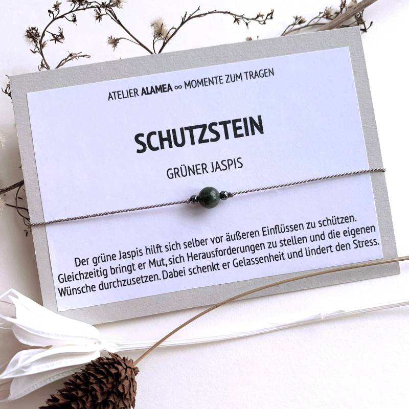 Schutzstein Kraftarmband Energiearmband Edelstein Schmuck Talisman Glücksarmband Wunscharmband Heilung Kleines Geschenk Gastgeschenk von AtelierAlamea