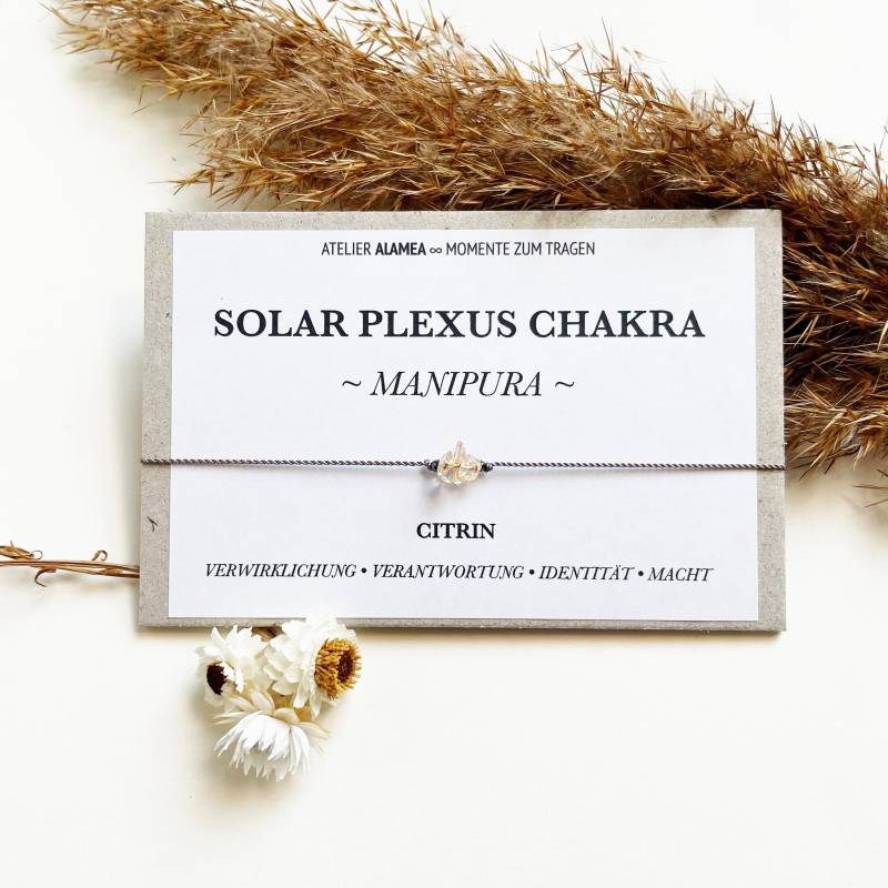 Solar Plexus Chakra Armband Manipura Citrin Heilstein Yoga Schmuck Meditation Spiritualität Esoterik Geschenk Edelstein Nabelchakra von AtelierAlamea