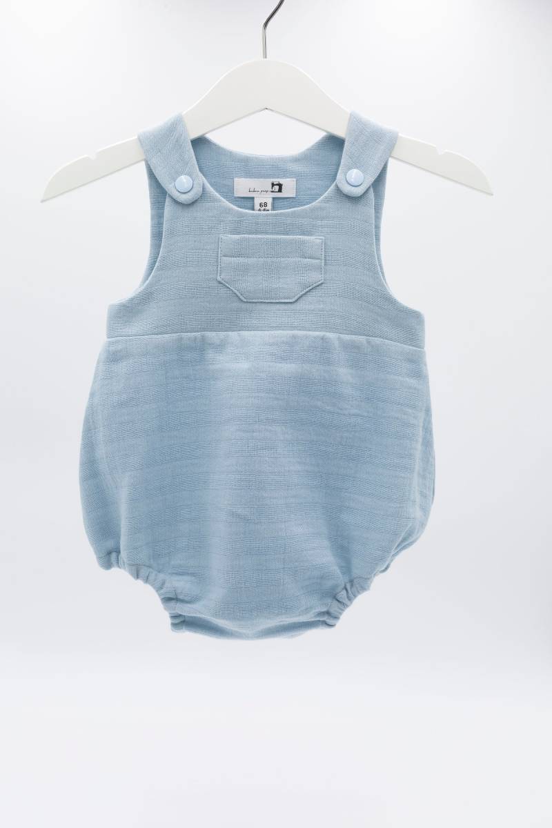 Babyromper Musselin Hellblau von AtelierBarbaraPrinz