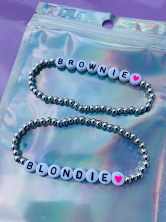 To Go - Freundschaftsarmband Weiss | Blondie Brownie 2Er Armbandset Beste Freunde Silber Perlen Geschenk Freundin Sommer Liebe von AtelierCatHamburg