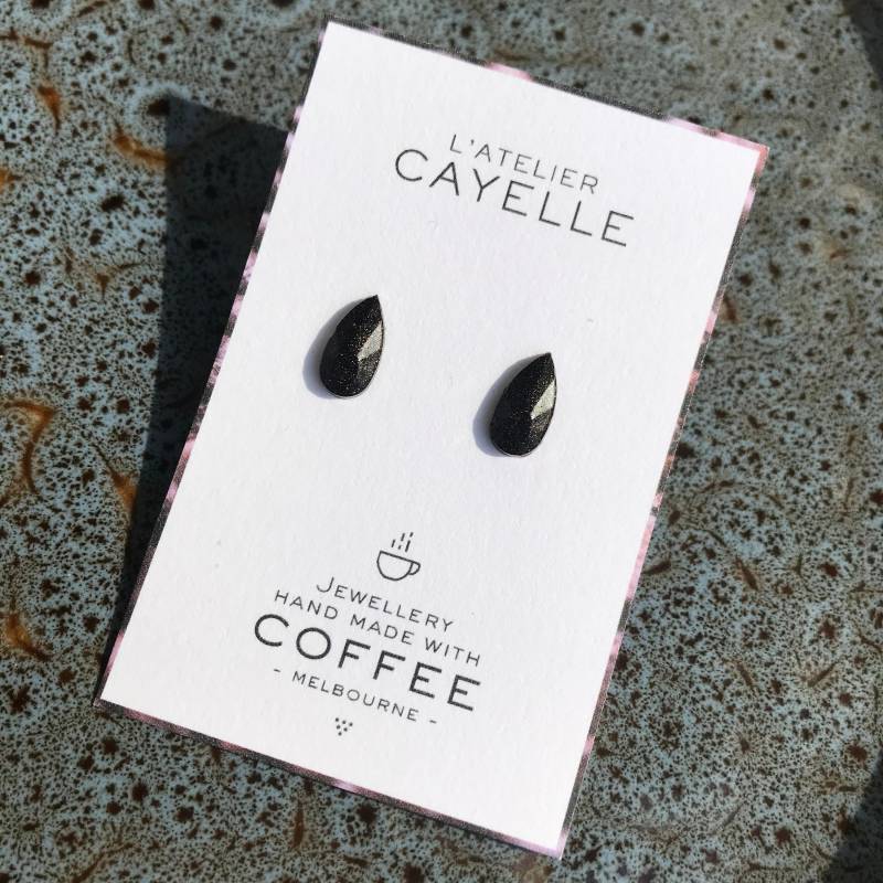 Augen Recyceln Kaffeesatz Ohrringe von AtelierCayelle