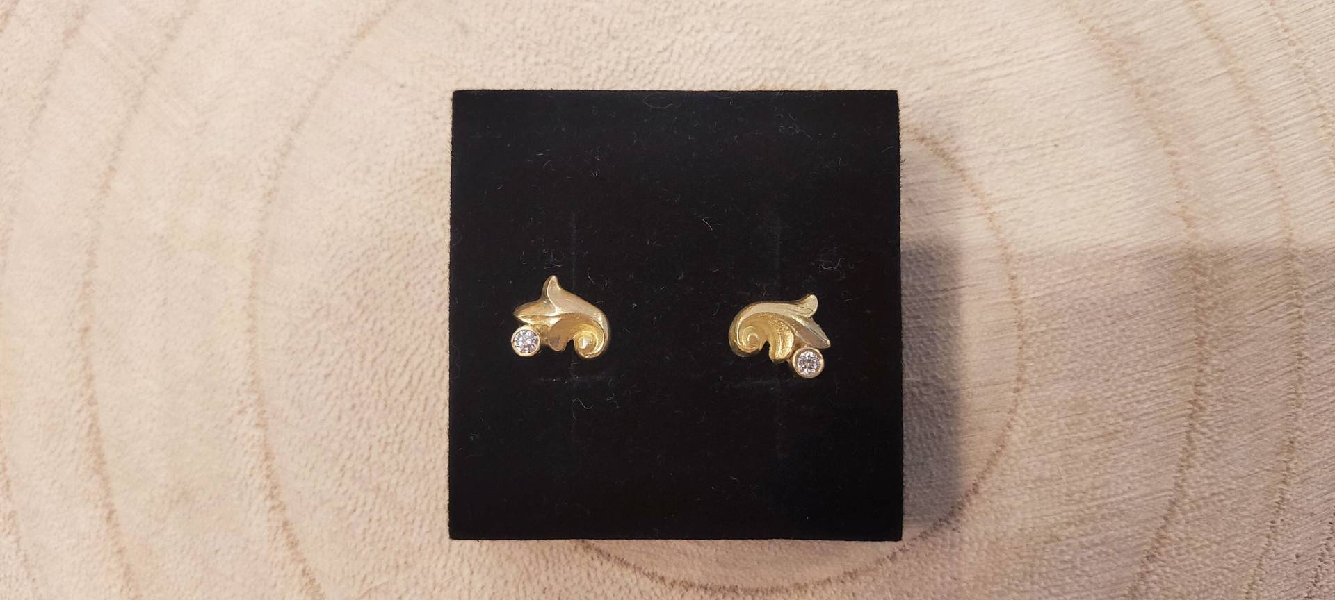 Süße Brillant-Ohrstecker "Lilien" Aus 750Er Gelbgold von AtelierCraftsandArts