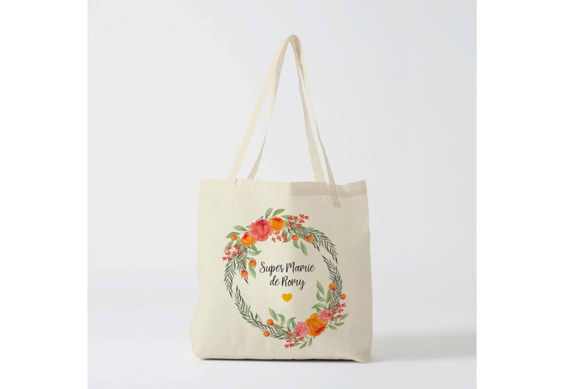 x1047Y Tote Bag Granny in Gold, Canvas Tote, Bag, Hochzeit, Personalisierte Tragetasche, Tragetasche Evjf, Geschenk Großes Meer von AtelierDesAmis