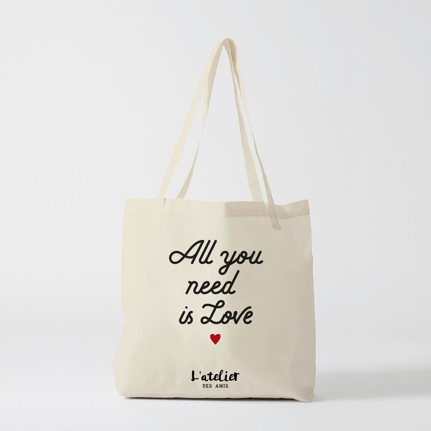 x180Y Tote Bag All You Need Is Love, Leinwandtasche, Baumwolltasche, Leinentasche, Beutel, Handtasche, Zu Bieten, Einkaufstasche von AtelierDesAmis