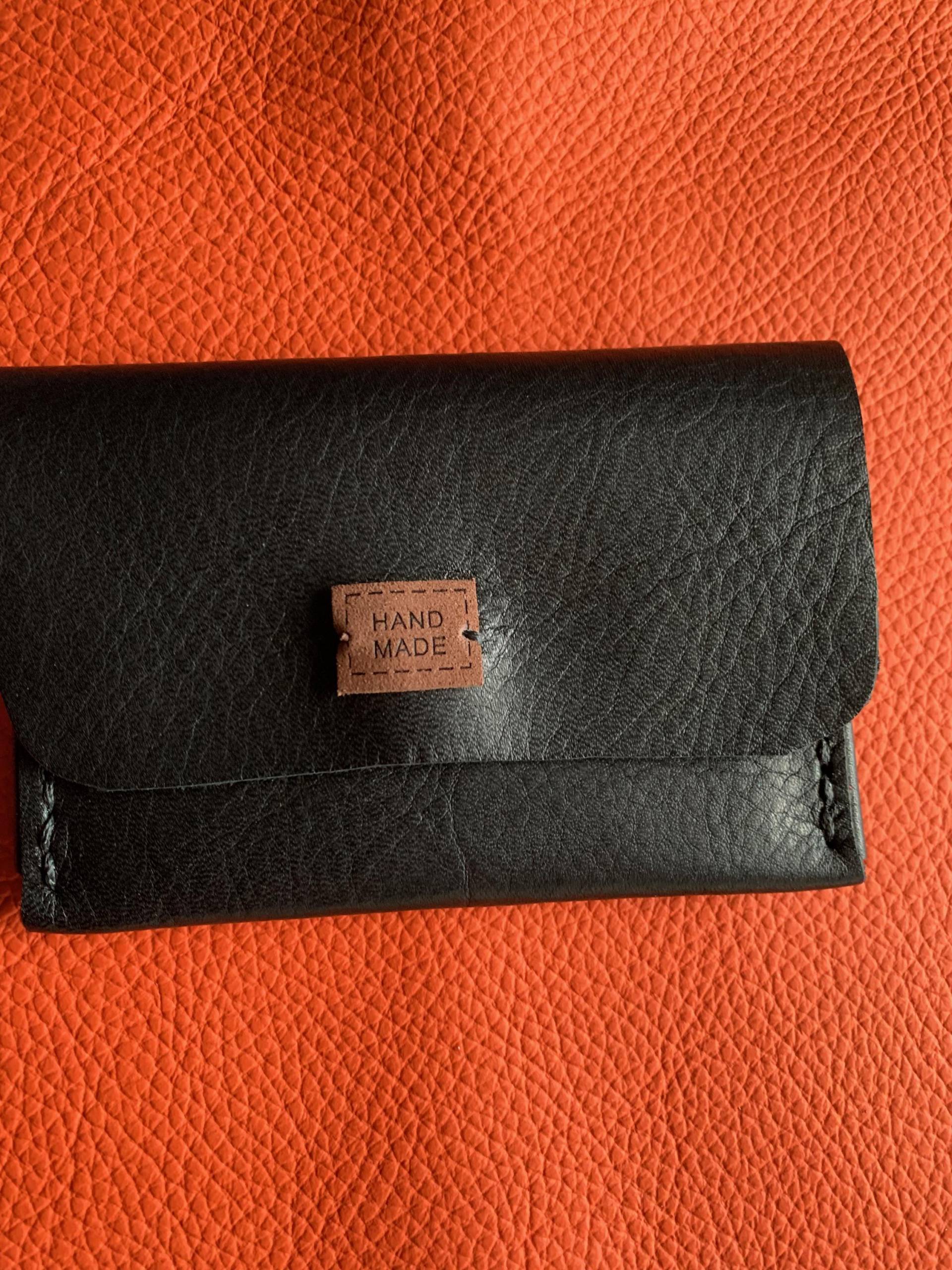 Ledergeldbörse, Geldbeutel, in Schwarz Ledergeldbörse, Geldbeutel, in Schwarz von AtelierDoWo