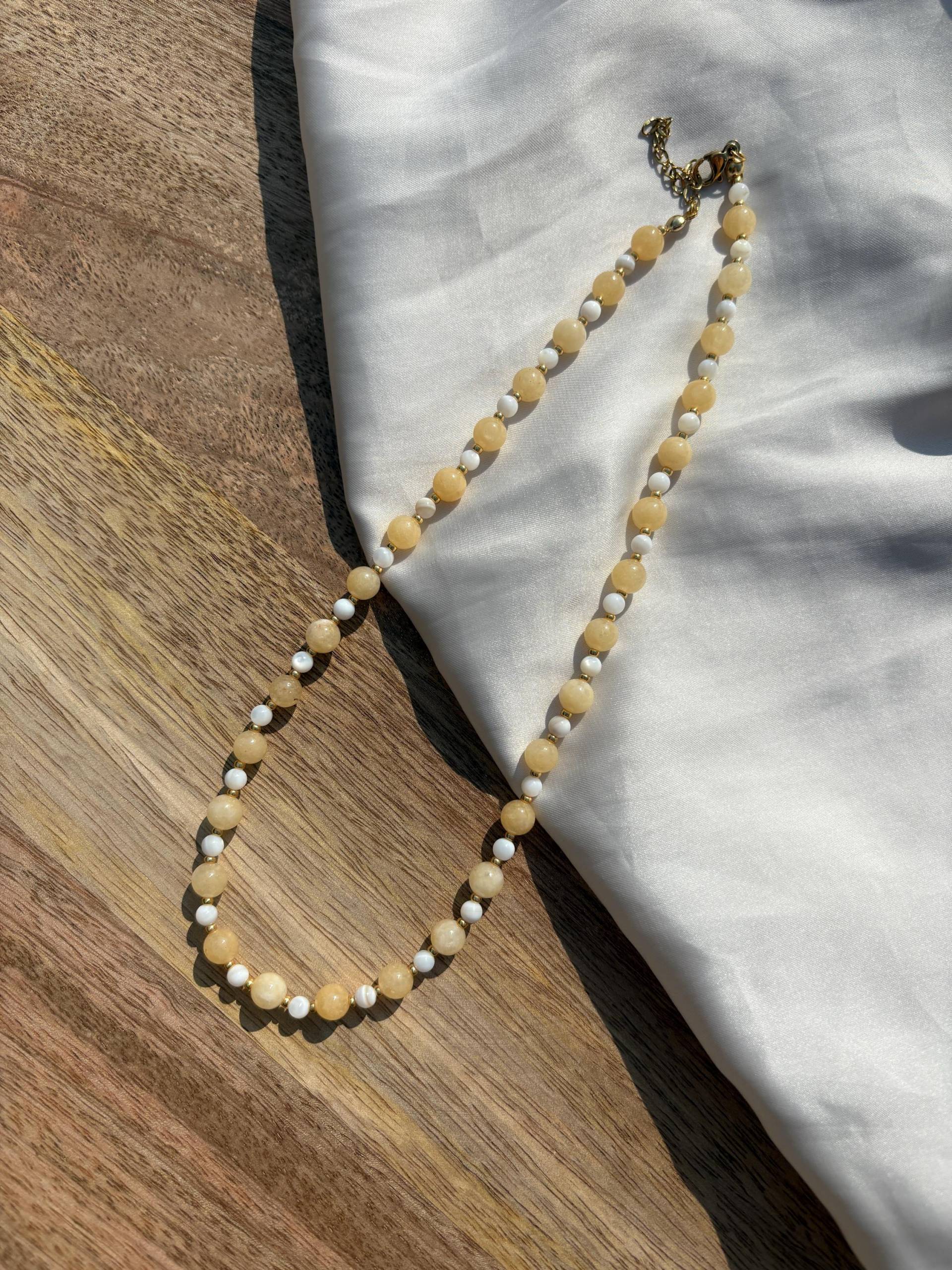 Atelierfadenwerk - Soleil Perlenkette Geschenkidee von AtelierFadenwerk