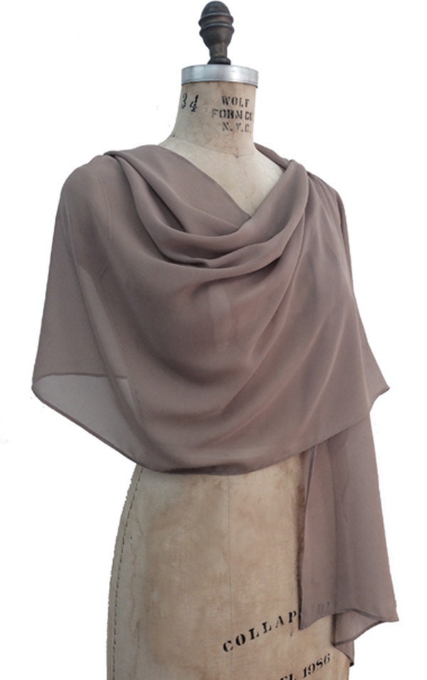 Mocca Chiffon Schal Wickeln Mocca Chiffon Schal Wickeln von AtelierFavorite