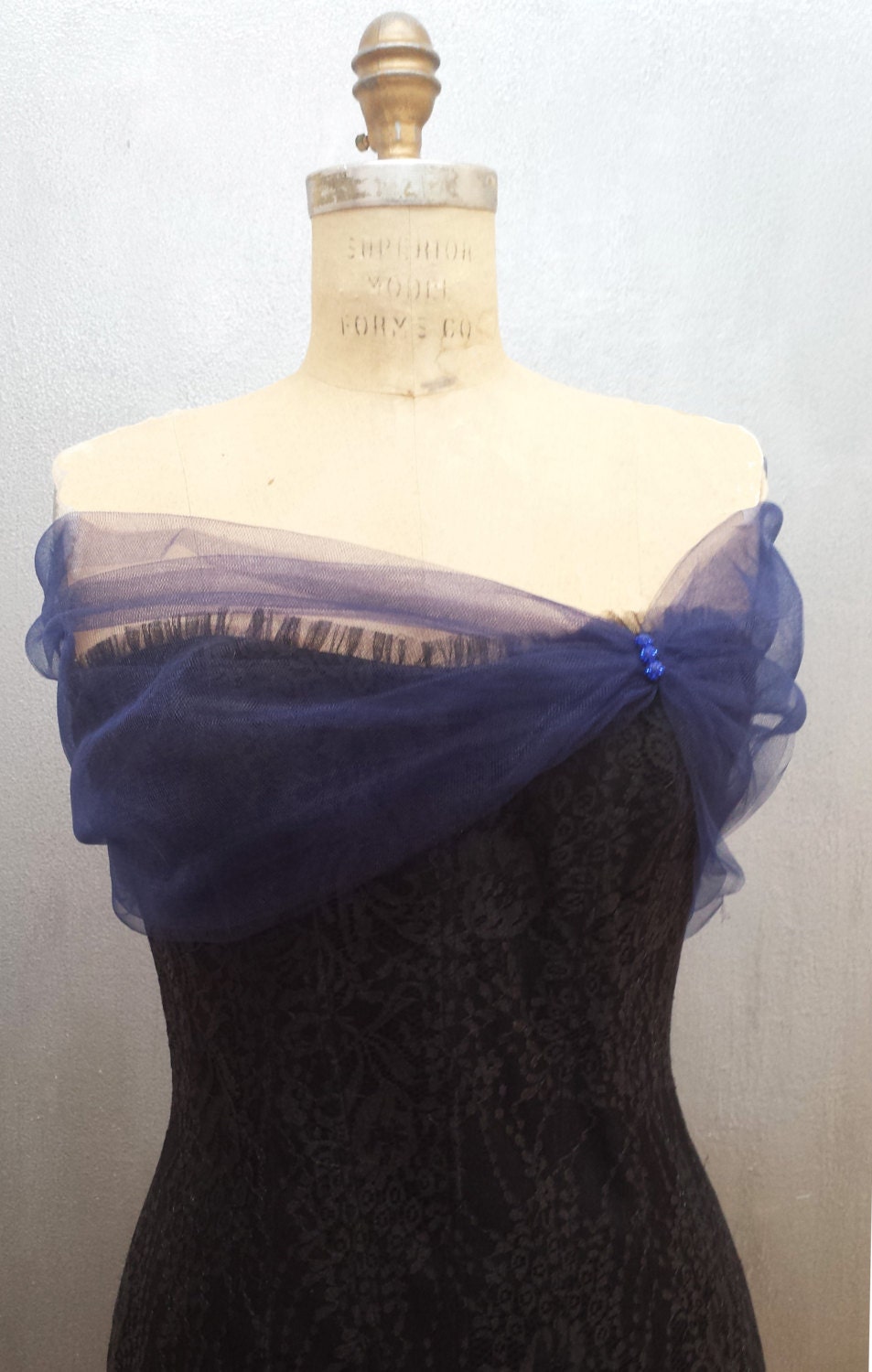 Navy Blue Tüll Sheer Wrap Schal Stola Shear Cover Up Navy Blue Tüll Sheer Wrap Schal Stola Shear Cover Up von AtelierFavorite