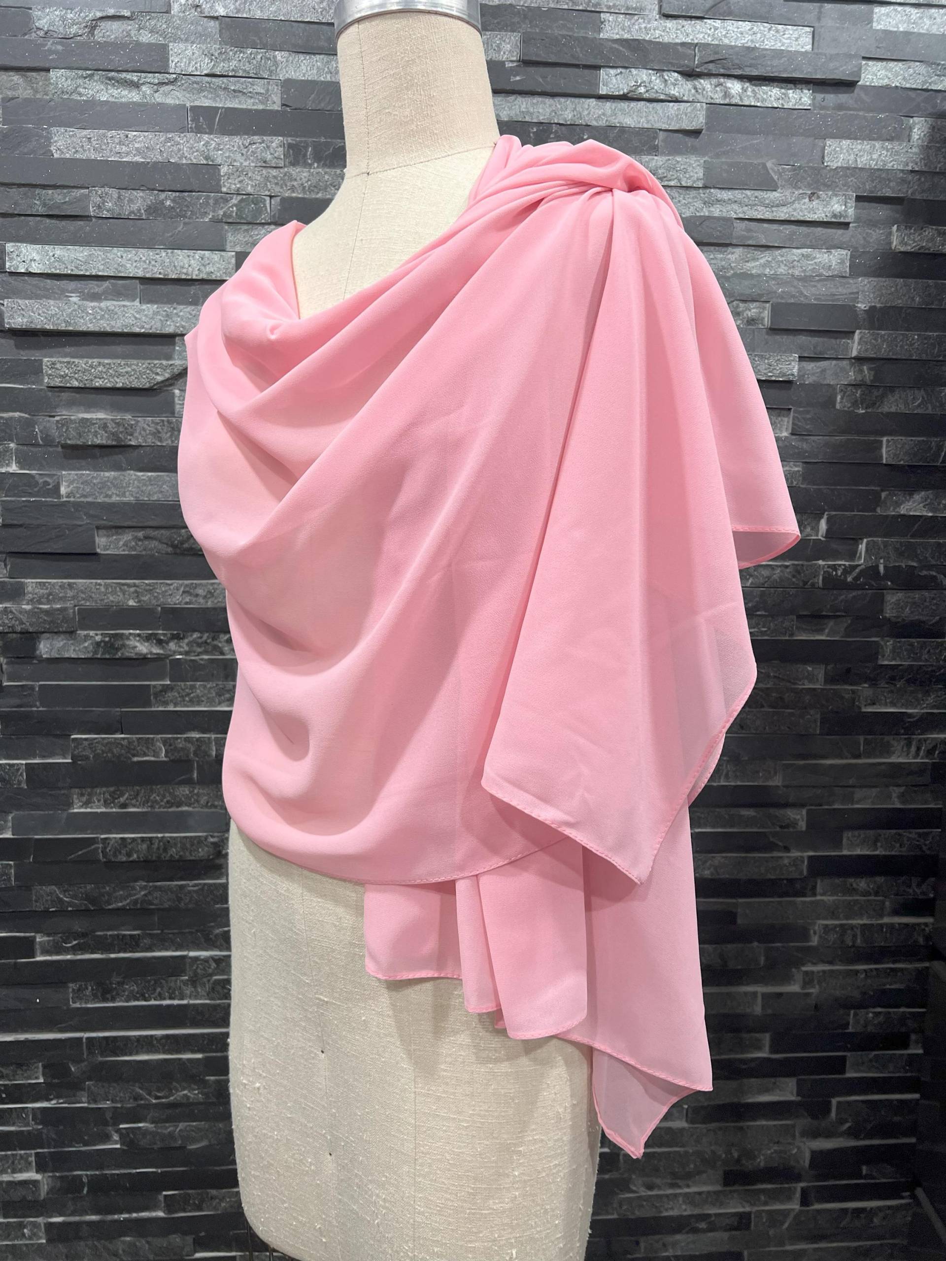 Rosa Rose Chiffon Schal Wickeltuch Mit Strass Bestickt Rosa Rose Chiffon Schal Wickeltuch Mit Strass Bestickt von AtelierFavorite
