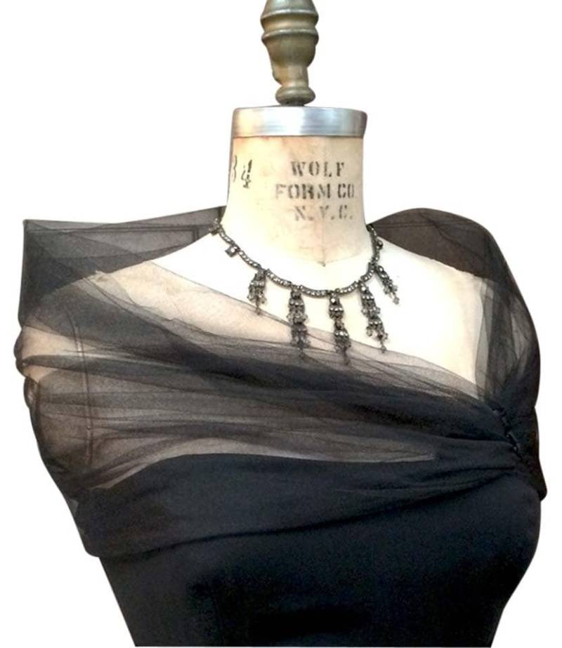 Schwarzer Tüll Shrug, Stola, Abend Wrap Sheer Cover Up Schwarzer Tüll Shrug, Stola, Abend Wrap Sheer Cover Up von AtelierFavorite