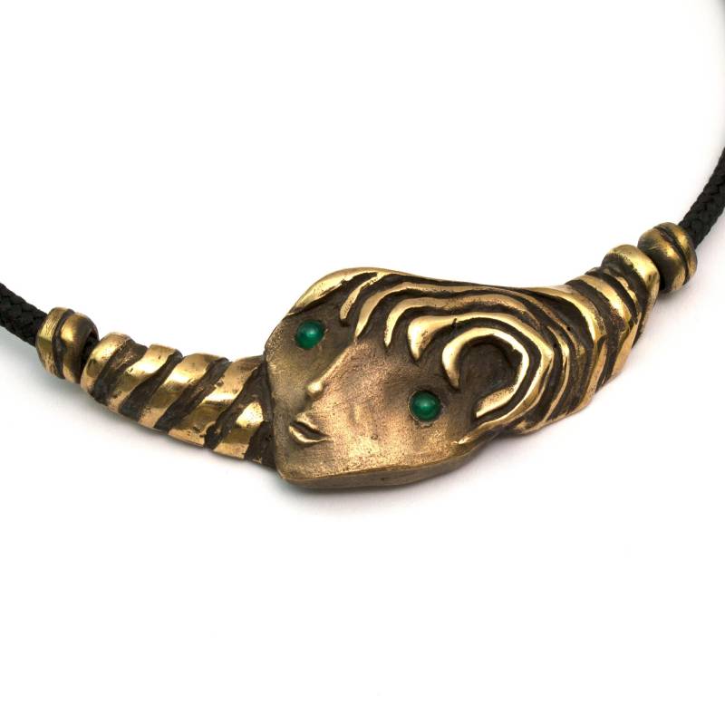 084 Halskette Mit Augen Bronze Chrysopras Von Vojtěška Vlèková von AtelierJaromira