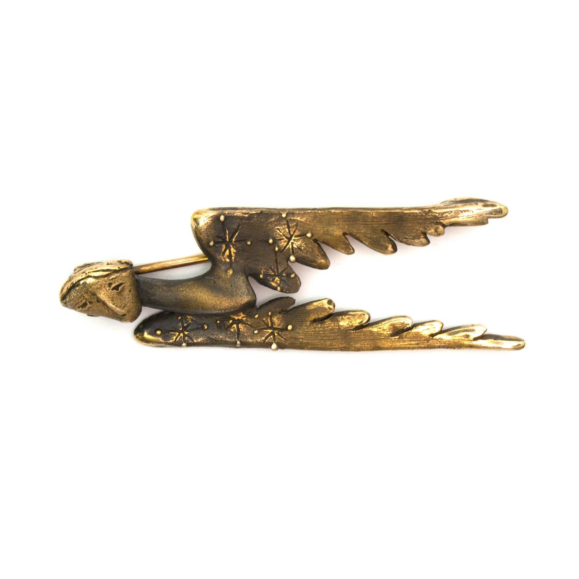088 Flying Angel Bronze Brosche Von Vojtěška Vlèková von AtelierJaromira