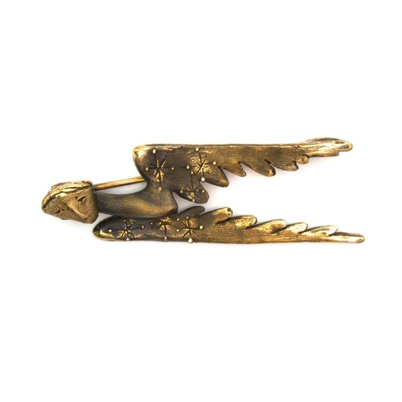088 Flying Angel Bronze Brosche Von Vojtěška Vlèková von AtelierJaromira