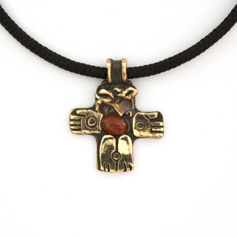 160 Kleines Kreuz Bronze Anhänger Halskette Mit Jaspis Von Vojtěška Vlèková 160 Kleines Kreuz Bronze Anhänger Halskette Mit Jaspis Von Vojtěška Vlèková von AtelierJaromira