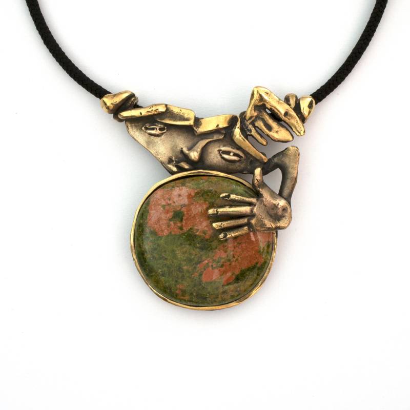 301 Bio Engel Halskette Mit Unakit Von Vojtěška Vlèková von AtelierJaromira