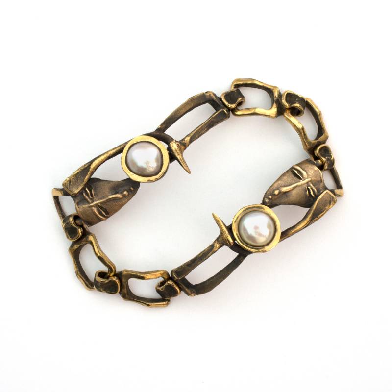 321 Eve Bronze-Armband Mit Perlen Von Vojtěška Vlèková 321 Eve Bronze-Armband Mit Perlen Von Vojtěška Vlèková von AtelierJaromira