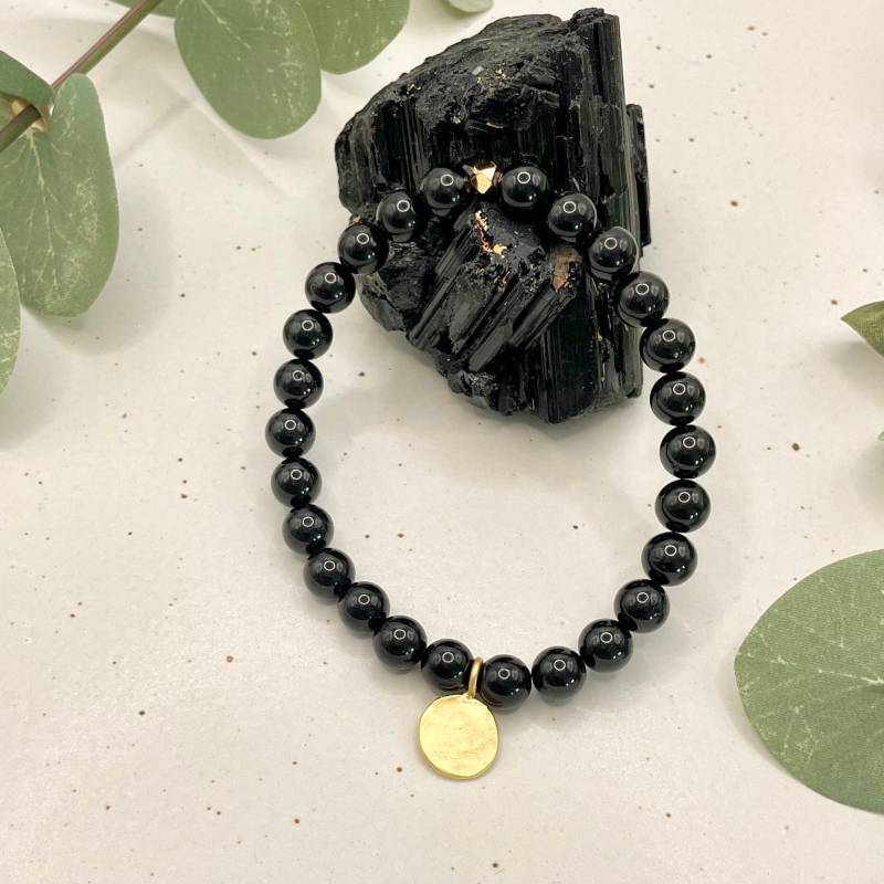 Schwarzer Turmalin Armband von AtelierJuligold