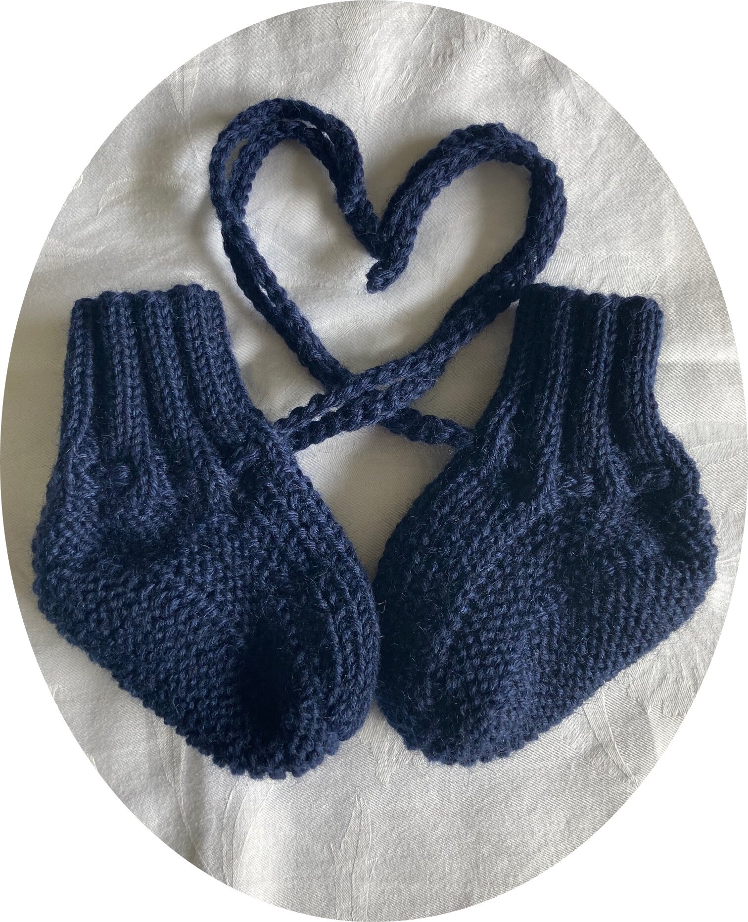 Babyschuhe, Babysöckchen, Taufschuhe Marineblau Babyschuhe, Babysöckchen, Taufschuhe Marineblau von AtelierKammikatze