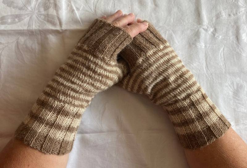 Fingerlose Handschuhe "Robusto", 100% Alpaka Fingerlose Handschuhe "Robusto", 100% Alpaka von AtelierKammikatze