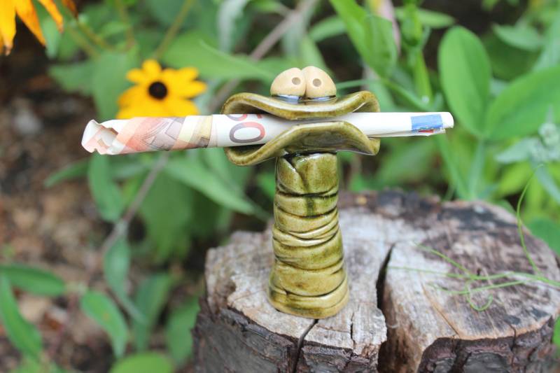 Geldverschenker, Frosch, Kröte, Geld, Geschenk, Verpackung, Cash, Bargeld von AtelierKeramixx