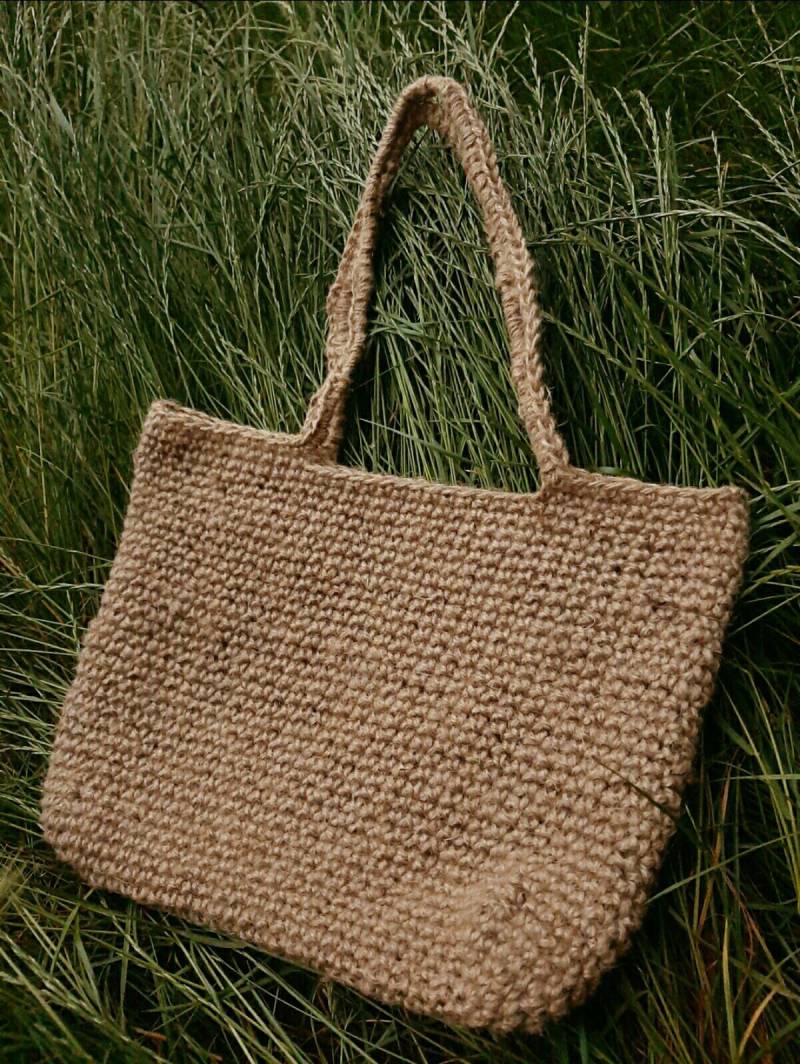 Handgemachte Aneth Jute Tasche, Häkeltasche, Handgemachte Häkeln Gehäkelte Tasche von AtelierKriss