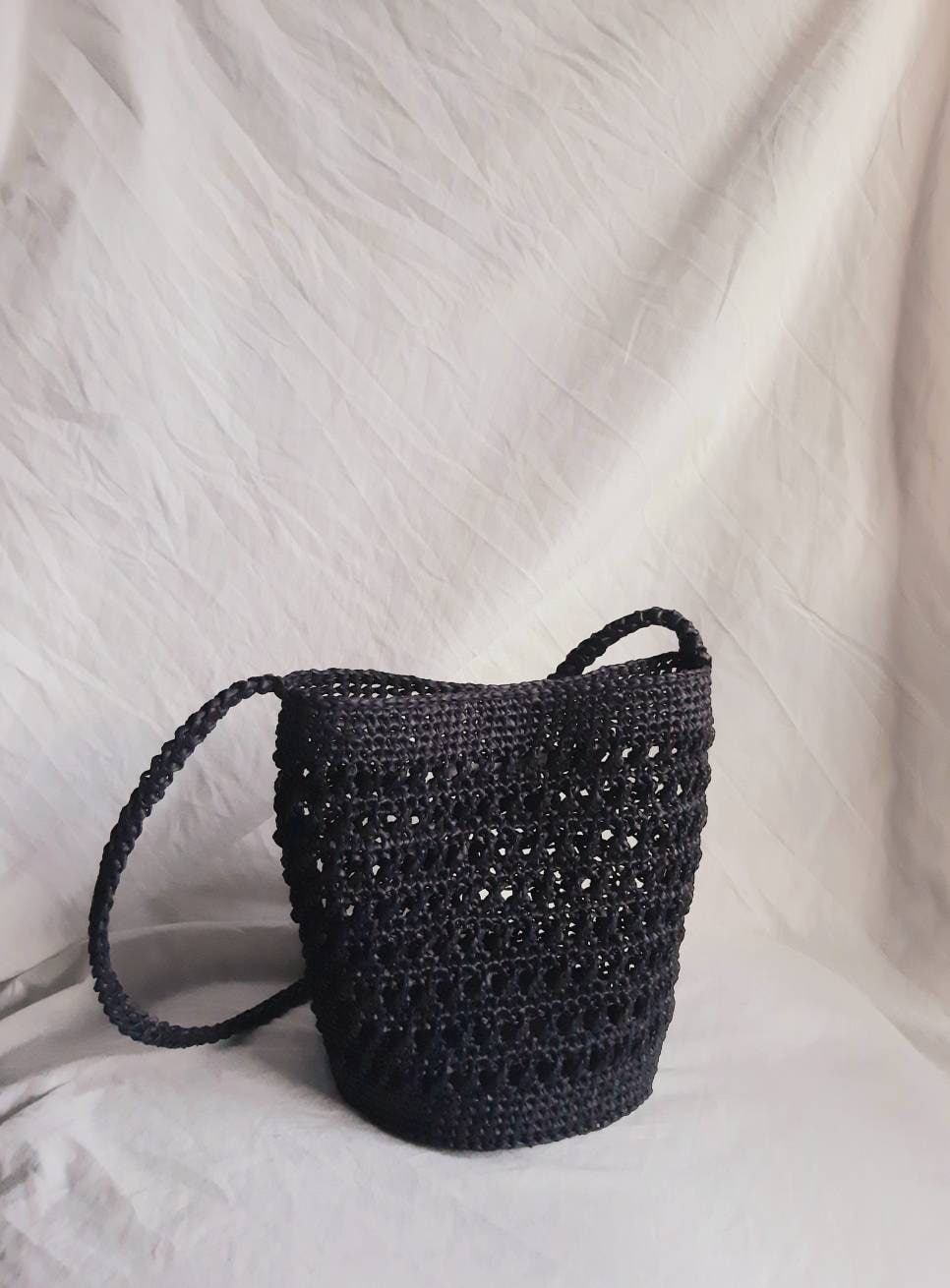 Handgemachte Manon Raffia Korbtasche, Tasche, Handgemachte Häkeltasche, Strohtasche von AtelierKriss