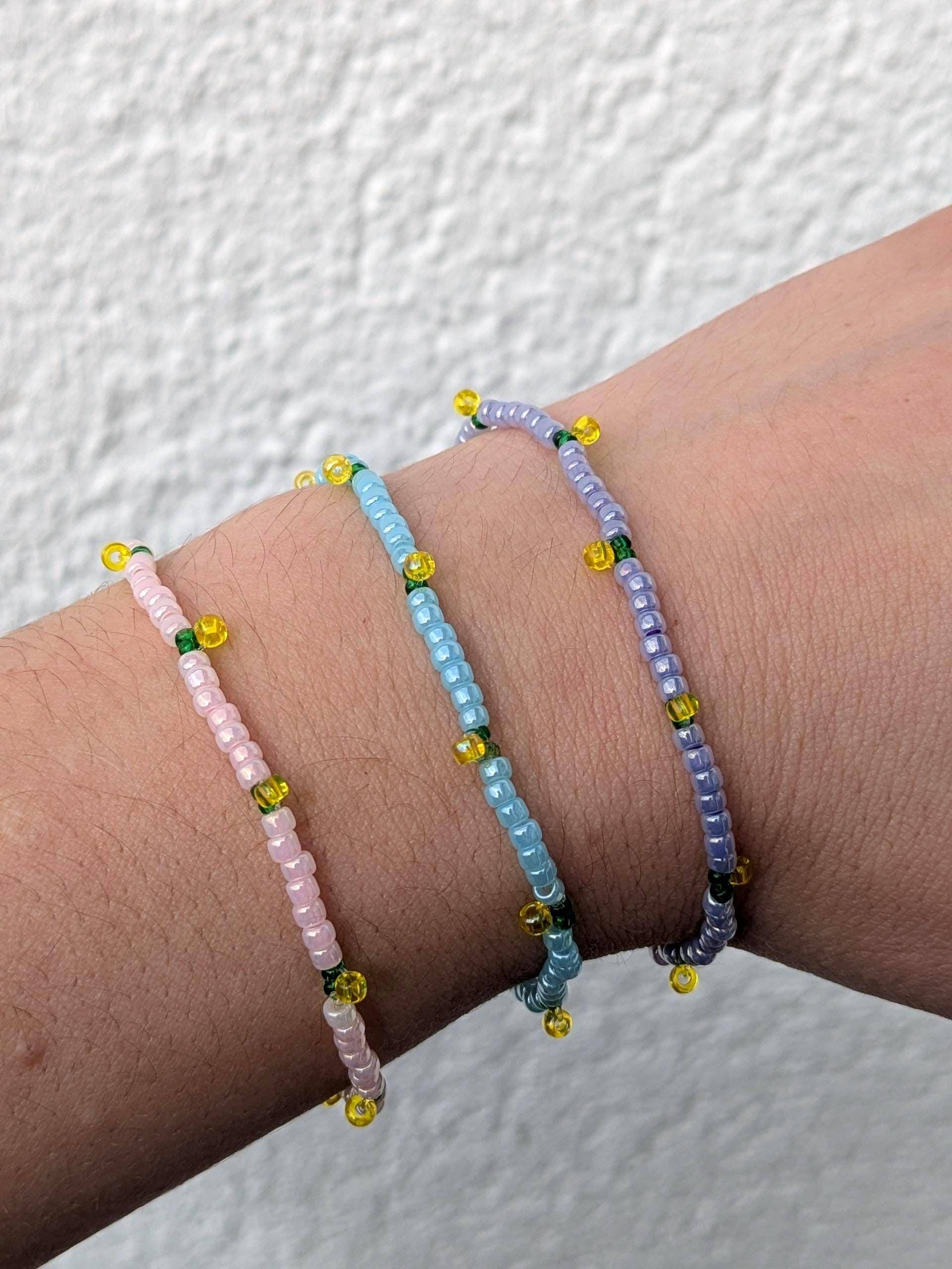 Lemon - Perlenarmband, Zitronen, Perlenschmuck, Glasperlen, Beaded Bracelet, Glass Beads, Perlen von AtelierLuanle