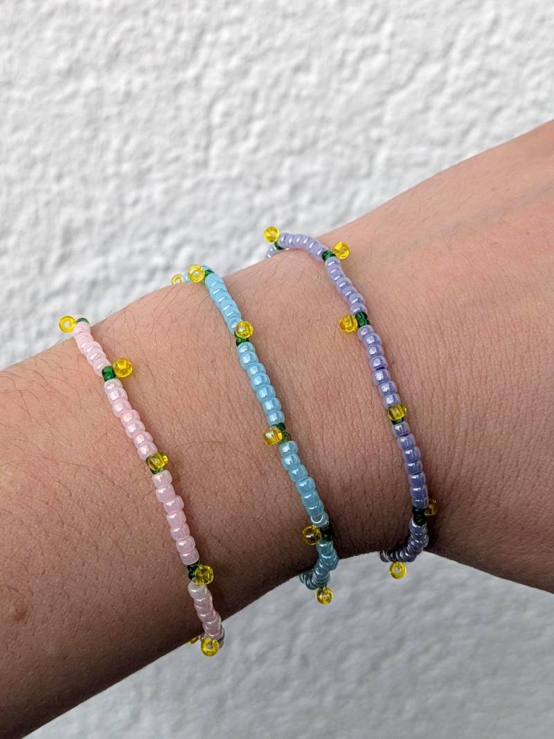 Lemon - Perlenarmband, Zitronen, Perlenschmuck, Glasperlen, Beaded Bracelet, Glass Beads, Perlen von AtelierLuanle