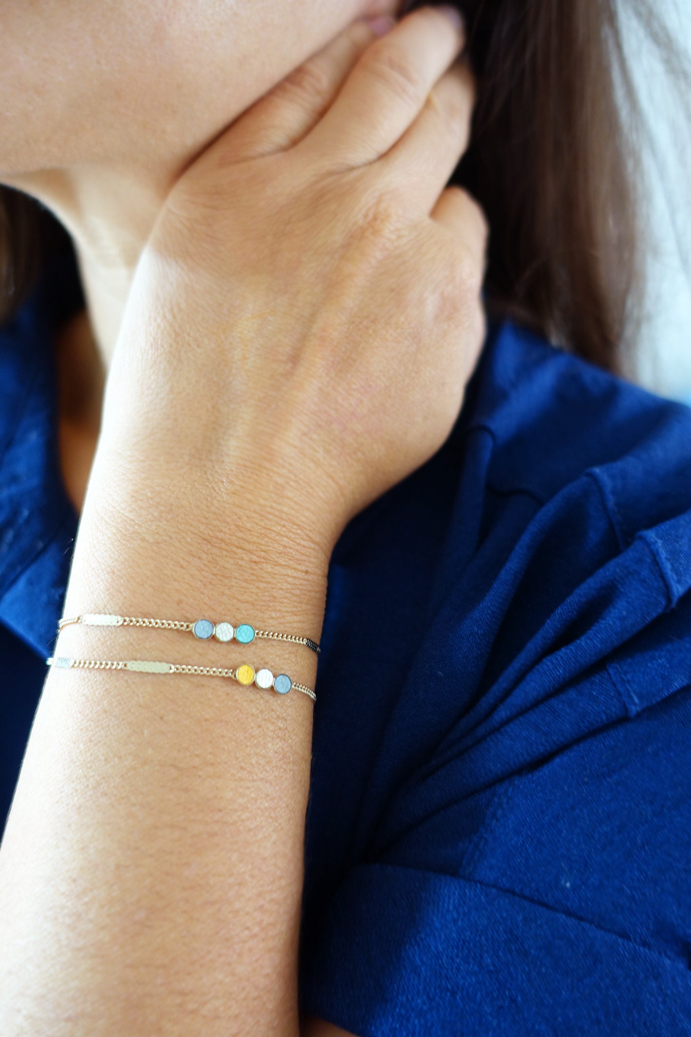 Armband 3 Mini-Runden Aus Leder - 4 Farben Armband 3 Mini-Runden Aus Leder - 4 Farben von AtelierMaiMartin