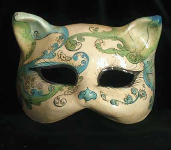 Maschera Gatto Di Venezia, Micio Originale Realizzata Venezia in Cartapesta, Kostüm Da Gatto Or27/26/47 von AtelierMaregaMask