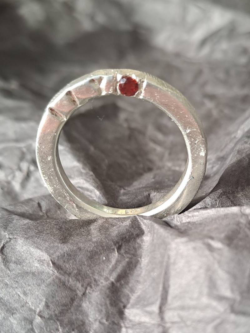 Silberring Mit Individualiserten Stempel Buchstaben Ortsnamen Namen Koordinaten Personalisiert Geocaching von AtelierMarxsen