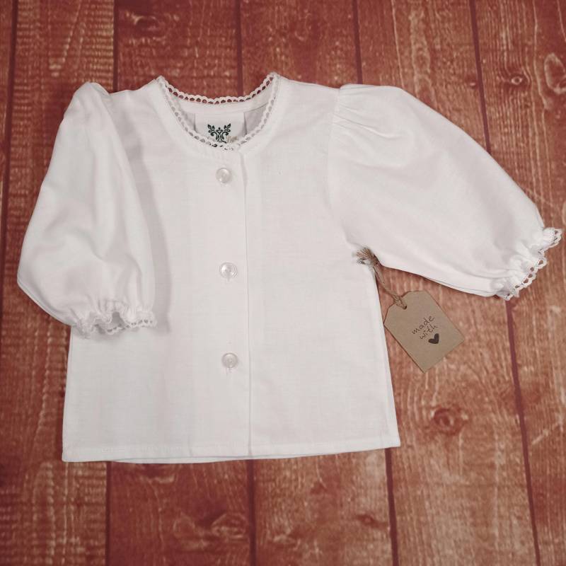 Trachtenbluse Mädchen Gr.62 Baby, Dirndlbluse Baby von AtelierMaryLilly