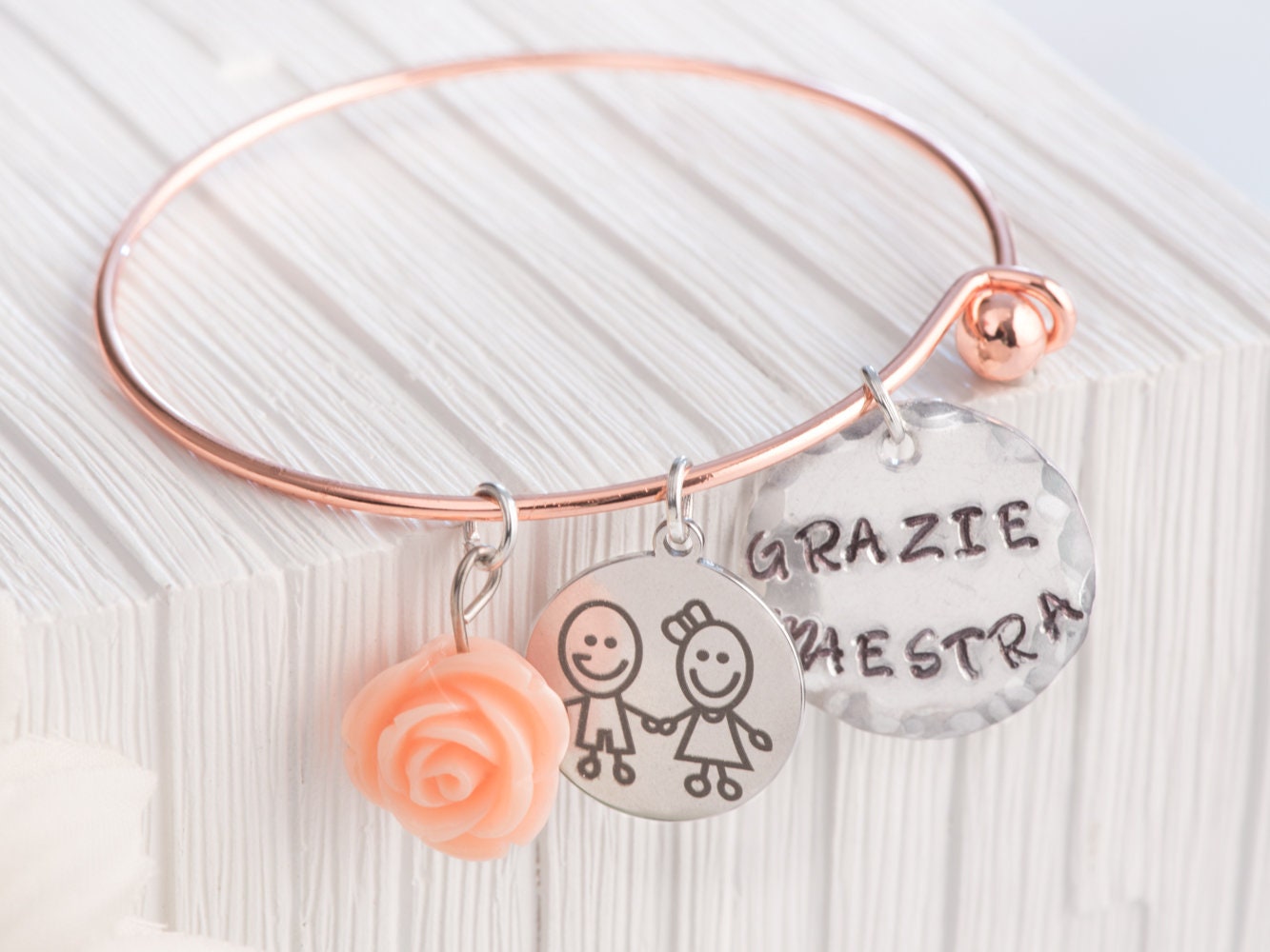 Dankbarkeit Lehrer Armband Armreif Verstellbar, Danke Schule von AtelierMinnie