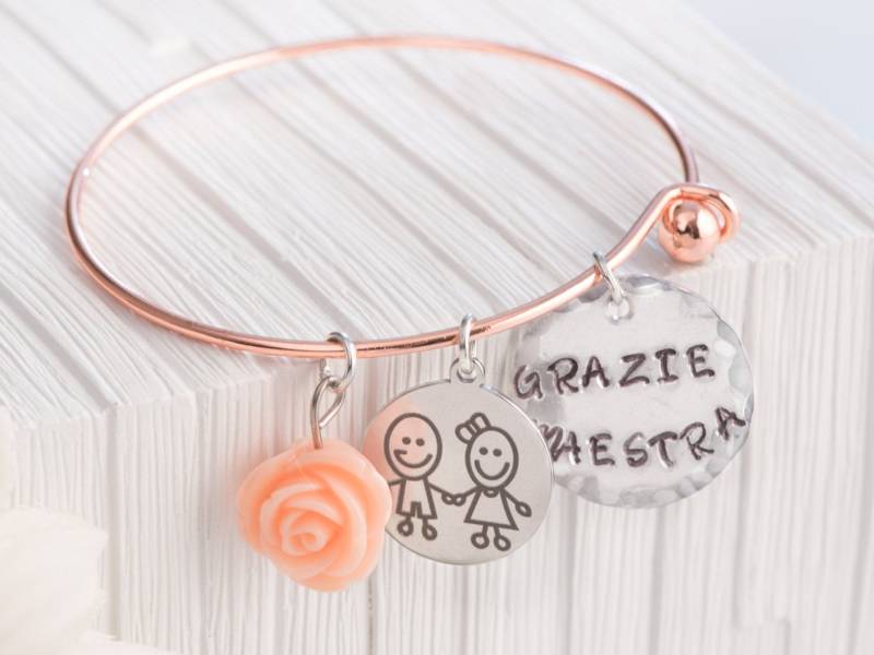 Dankbarkeit Lehrer Armband Armreif Verstellbar, Danke Schule von AtelierMinnie