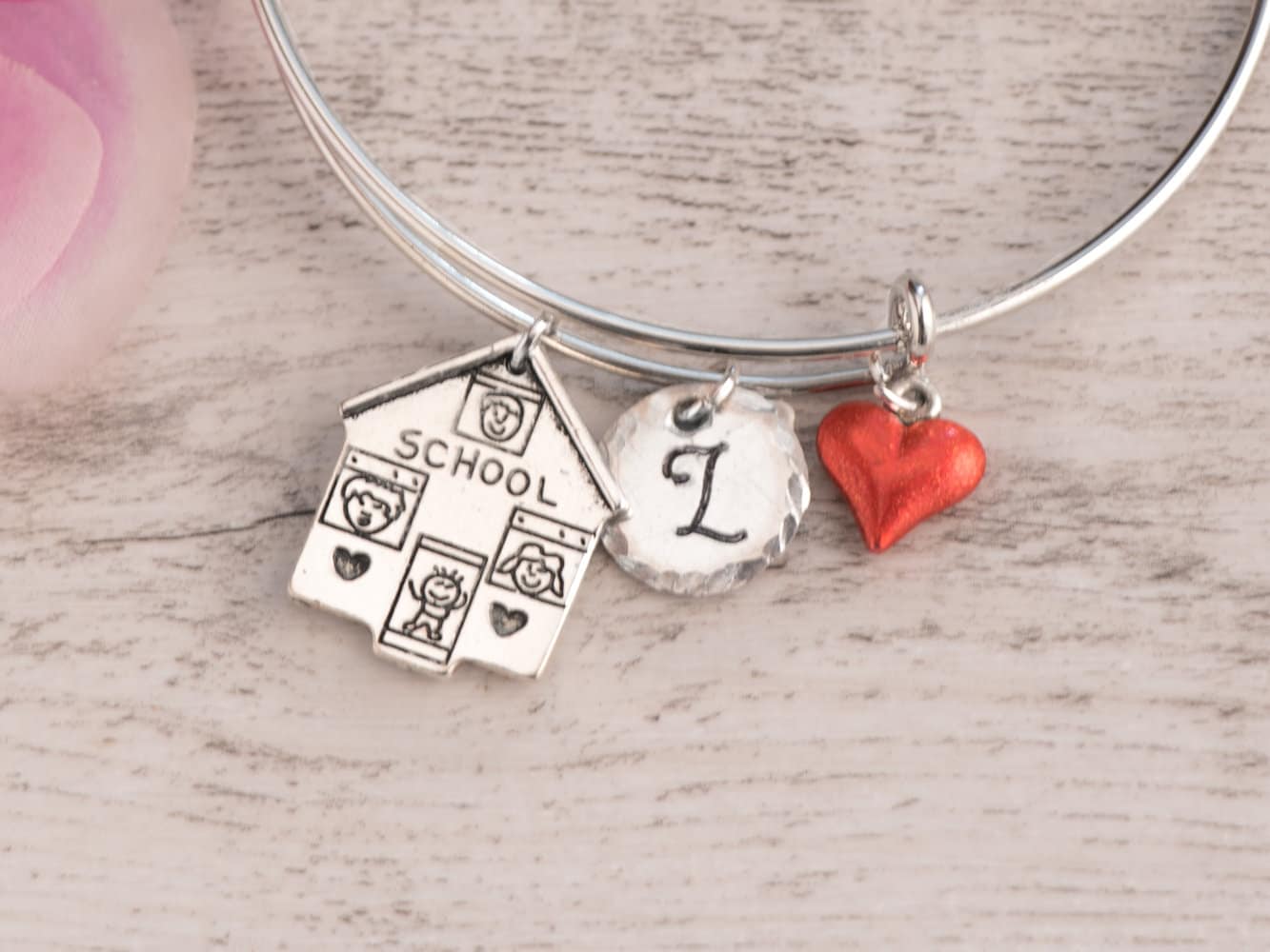 Personalisieren Namen Kinder, Lehrer Armband Armreif Verstellbar, Back To School Geschenk Kindermädchen, Baby Füße, Neue Aus Klasse Von 2018 von AtelierMinnie