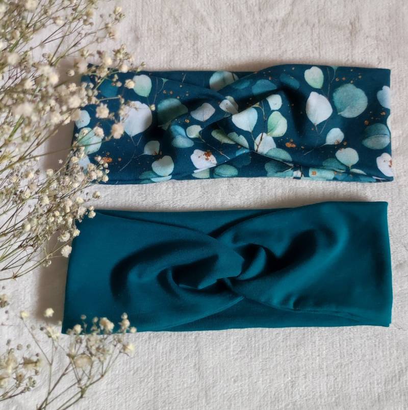 stirnband Haarband Eukalyptus Uni Türkis Herbst Frühling Sommer Floral Mädchen Mutter Tochter Set stirnband Haarband Eukalyptus Uni Türkis Herbst Frühling Sommer Floral Mädchen Mutter Tochter Set von AtelierNaturkind