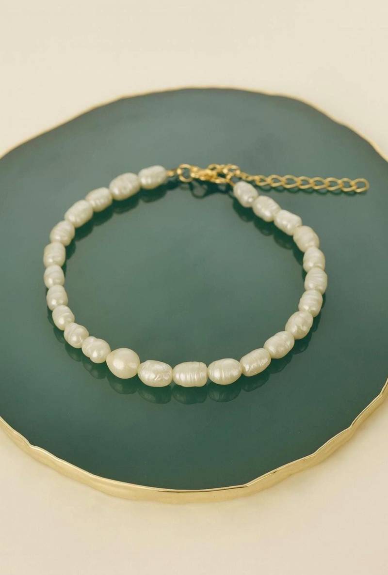 Süßwasserperlen Armband Damen Gold, Verstellbar - Elegantes Perlen Armband, Schmuckstück, Braut- & Geschenkidee, Perlenschmuck von AtelierNevoa